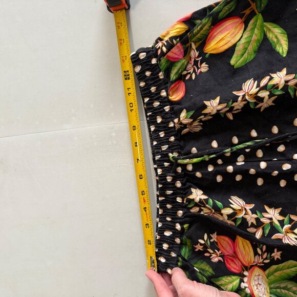 Farm Rio Cocoa Paradise Black Floral Hi Rise Shorts 300575 Womens size Small - Picture 10 of 12